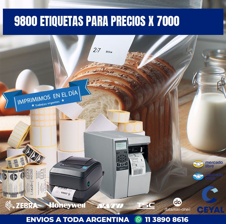 9800 ETIQUETAS PARA PRECIOS X 7000