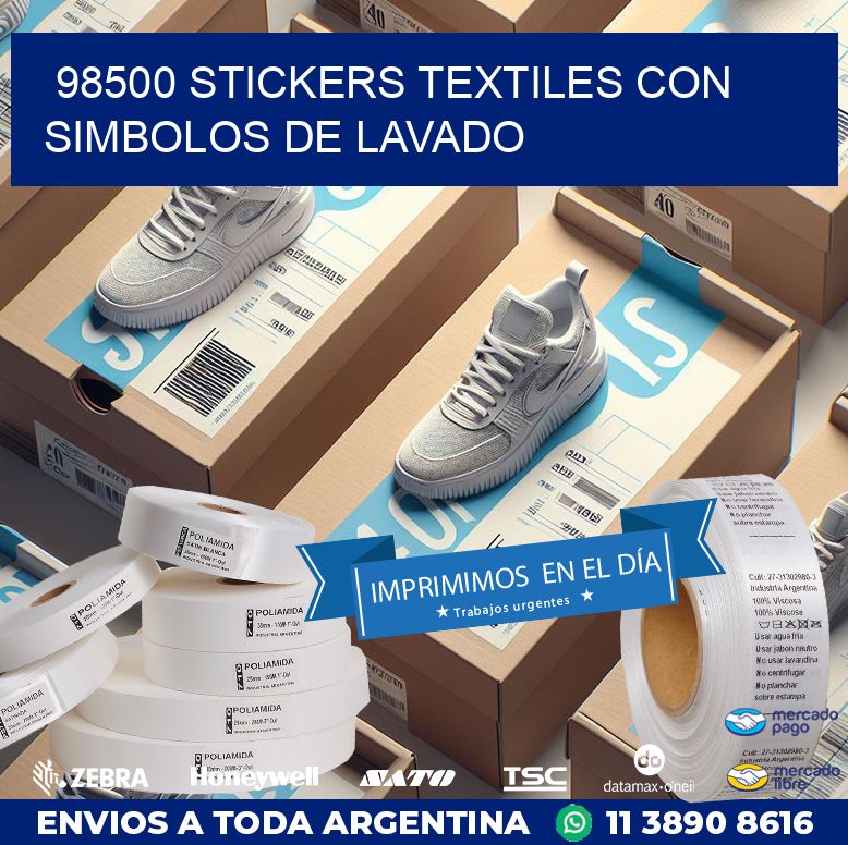 98500 STICKERS TEXTILES CON SIMBOLOS DE LAVADO