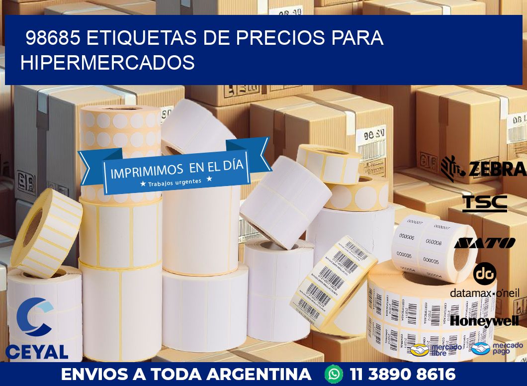 98685 ETIQUETAS DE PRECIOS PARA HIPERMERCADOS