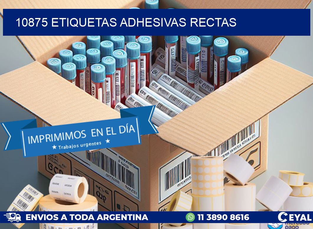 10875 ETIQUETAS ADHESIVAS RECTAS