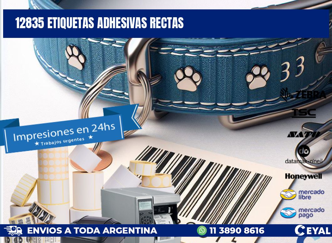 12835 ETIQUETAS ADHESIVAS RECTAS