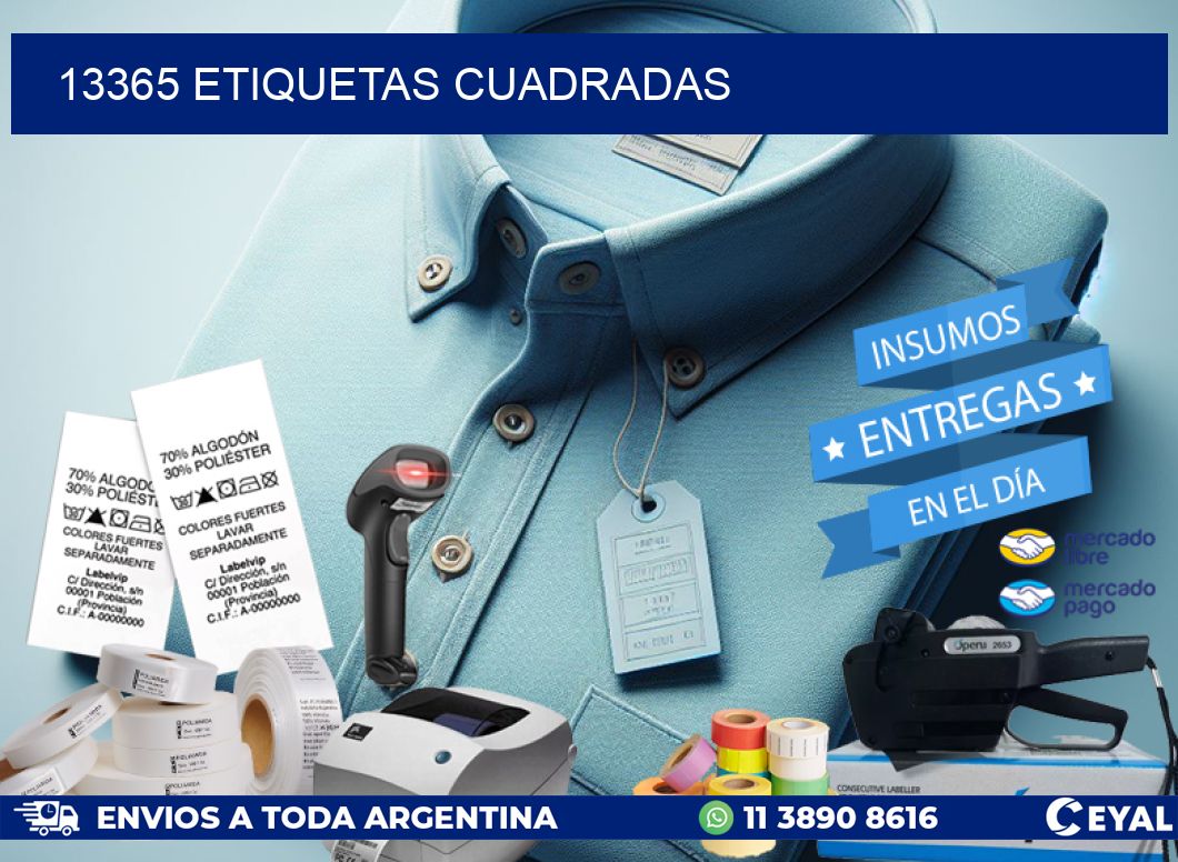 13365 Etiquetas cuadradas
