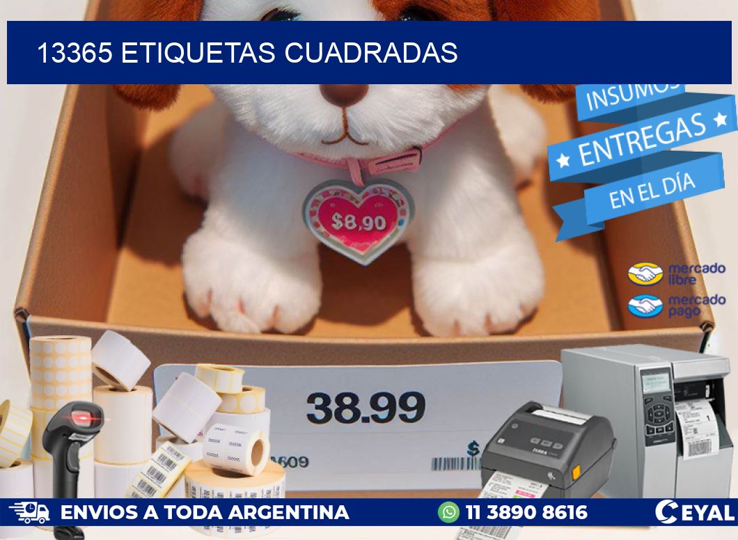 13365 Etiquetas cuadradas