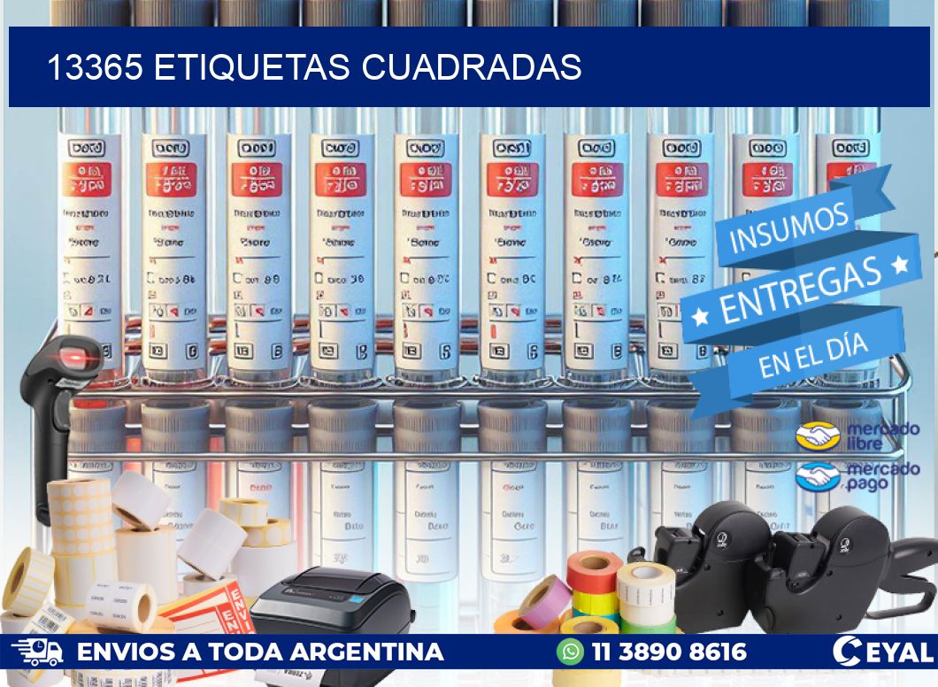13365 Etiquetas cuadradas