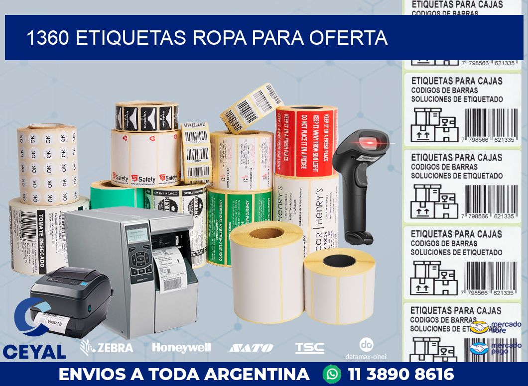 1360 ETIQUETAS ROPA PARA OFERTA