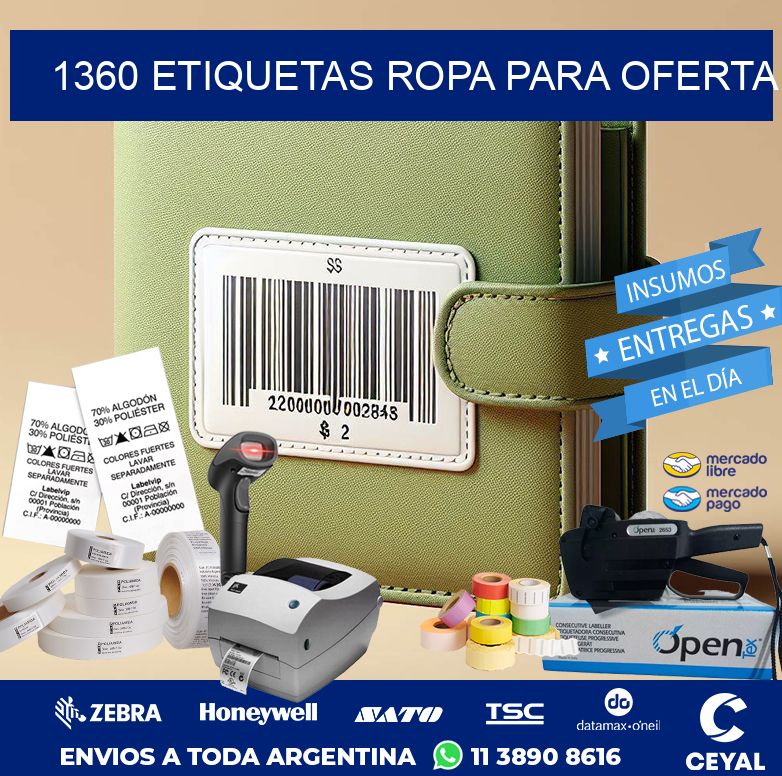 1360 ETIQUETAS ROPA PARA OFERTA