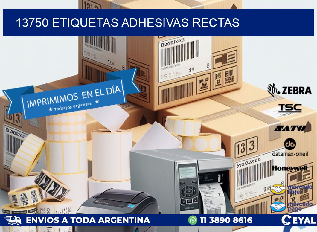 13750 ETIQUETAS ADHESIVAS RECTAS