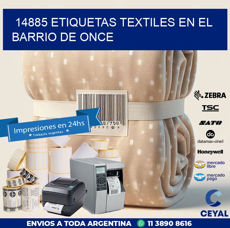 14885 ETIQUETAS TEXTILES EN EL BARRIO DE ONCE