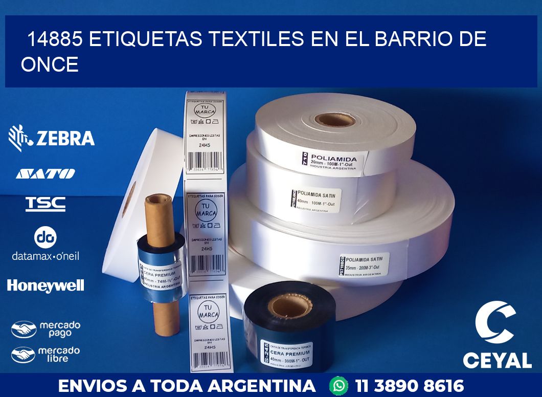 14885 ETIQUETAS TEXTILES EN EL BARRIO DE ONCE