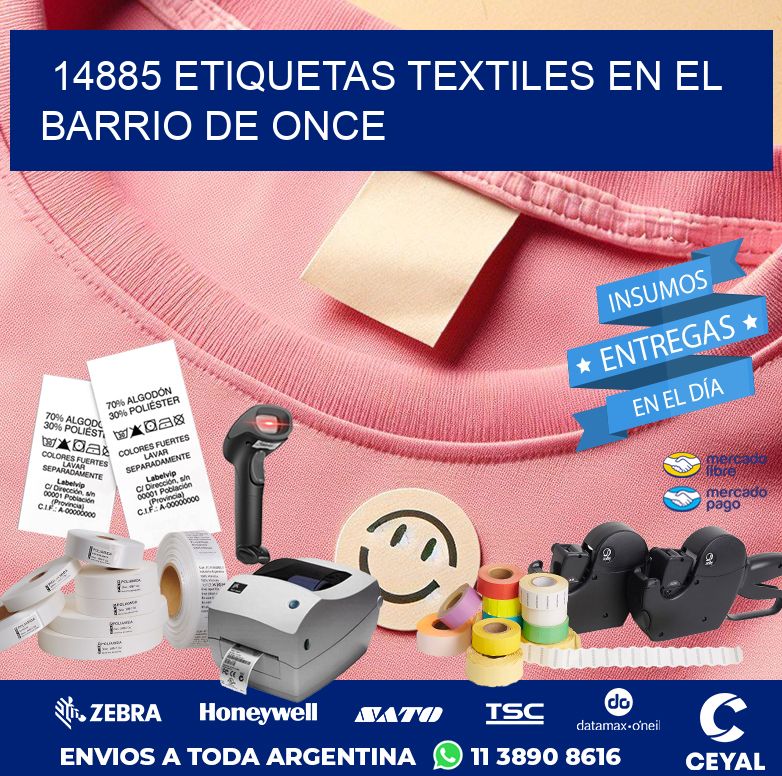 14885 ETIQUETAS TEXTILES EN EL BARRIO DE ONCE