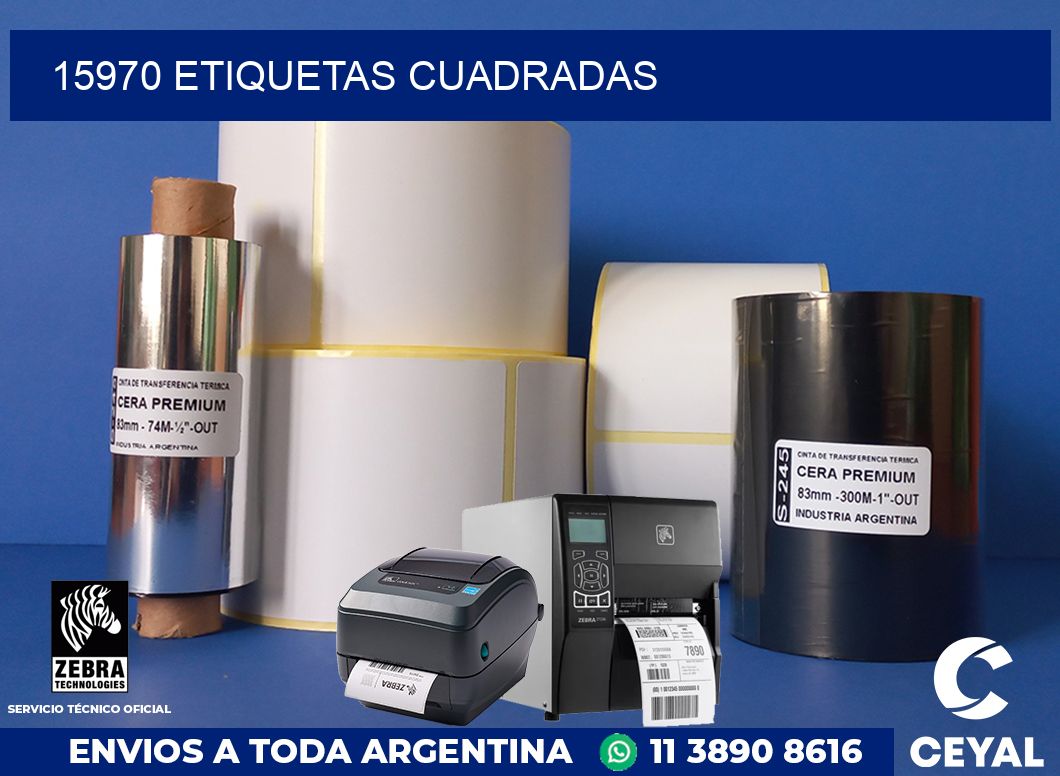 15970 Etiquetas cuadradas