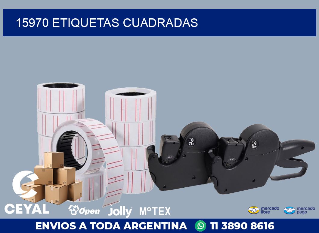 15970 Etiquetas cuadradas