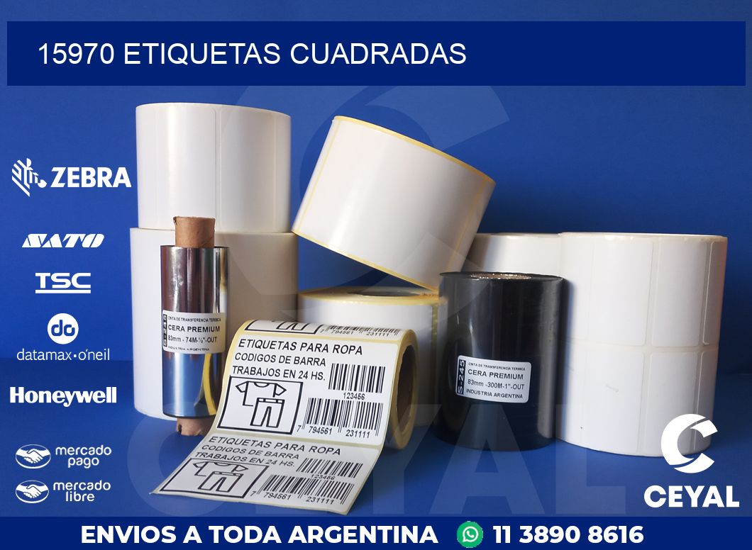 15970 Etiquetas cuadradas