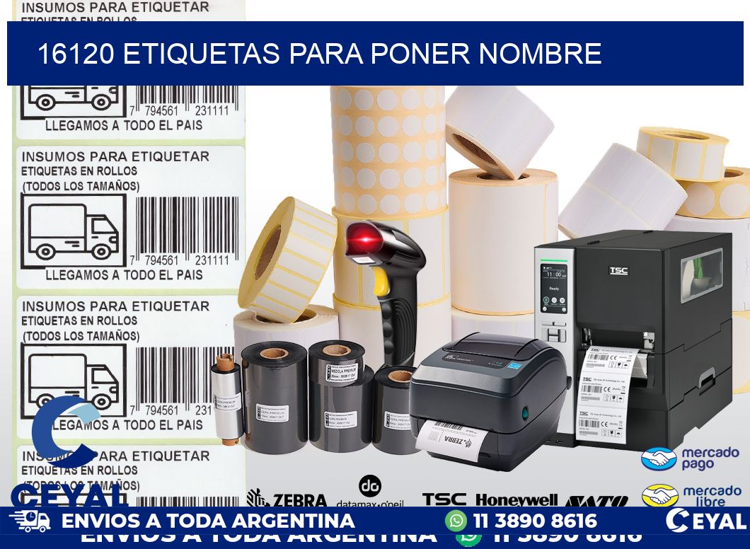 16120 ETIQUETAS PARA PONER NOMBRE
