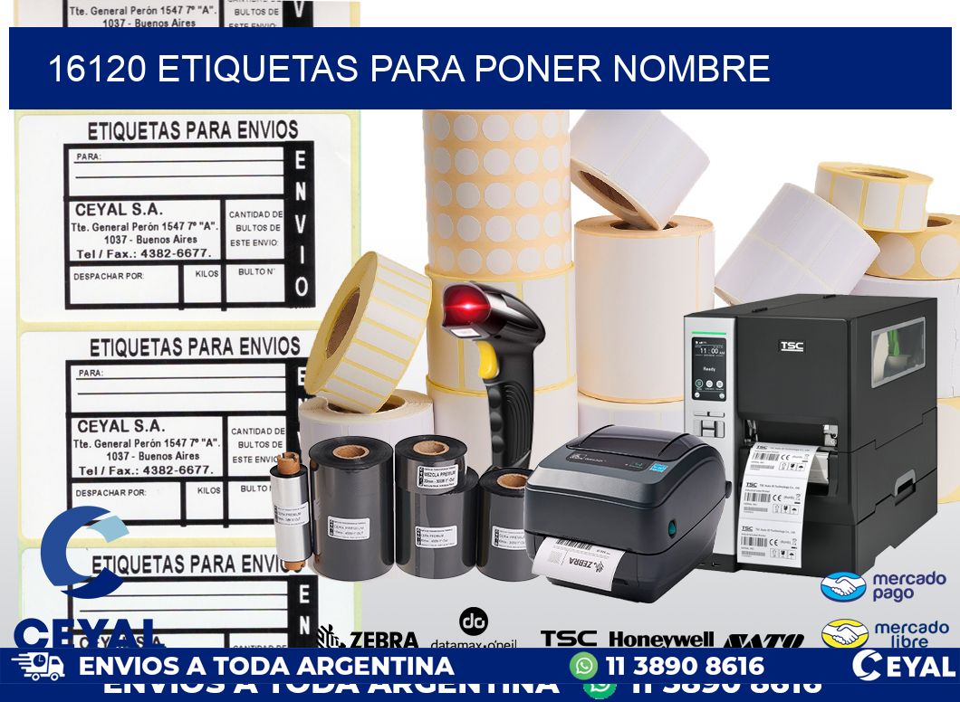 16120 ETIQUETAS PARA PONER NOMBRE