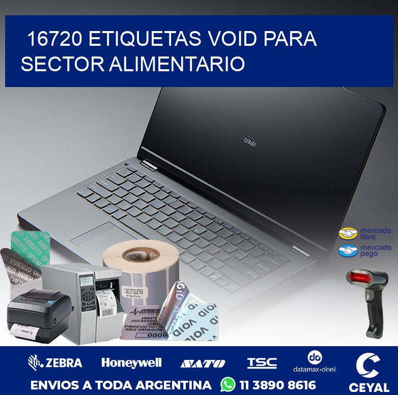 16720 ETIQUETAS VOID PARA SECTOR ALIMENTARIO
