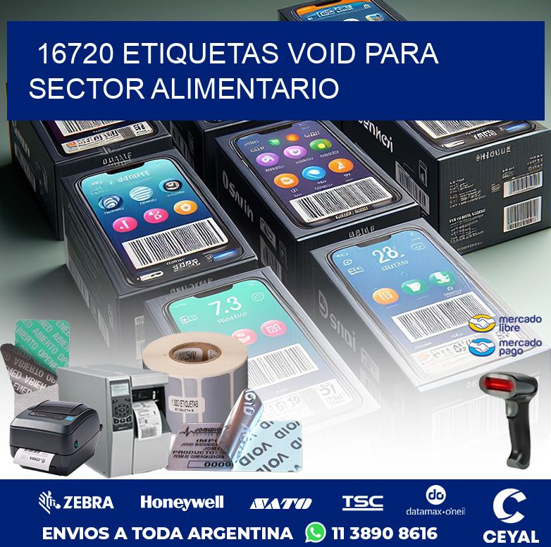 16720 ETIQUETAS VOID PARA SECTOR ALIMENTARIO