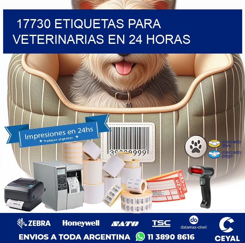 17730 ETIQUETAS PARA VETERINARIAS EN 24 HORAS