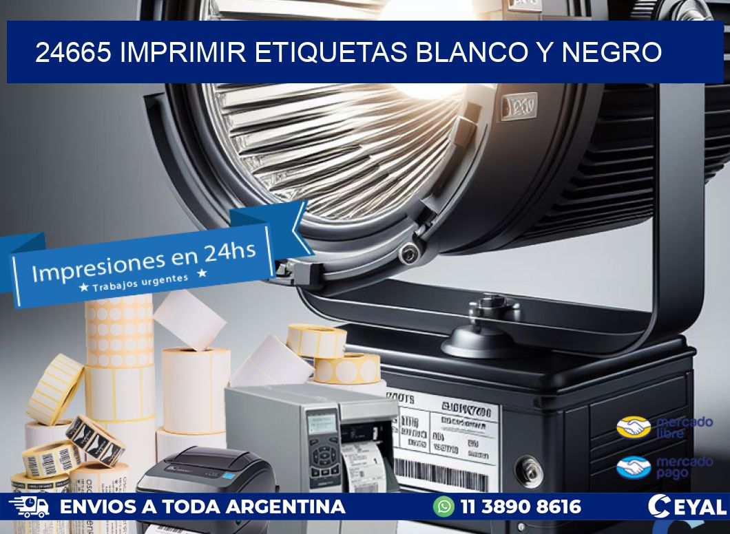 24665 imprimir etiquetas blanco y negro