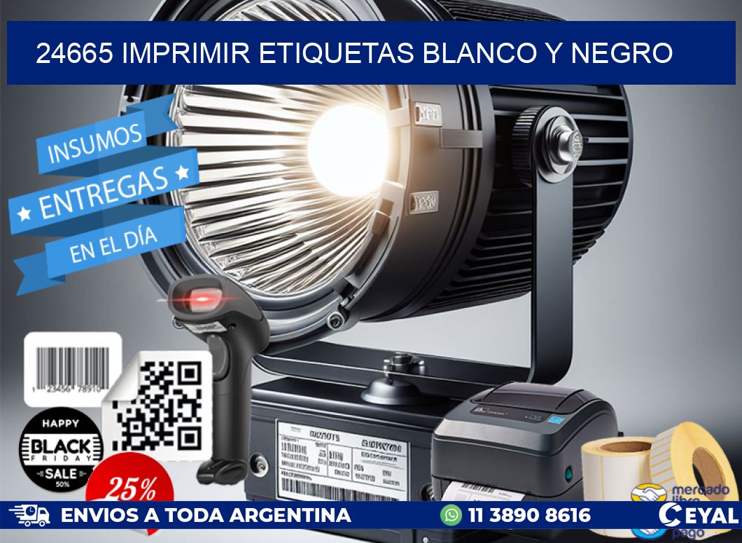 24665 imprimir etiquetas blanco y negro