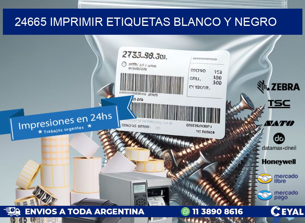 24665 imprimir etiquetas blanco y negro