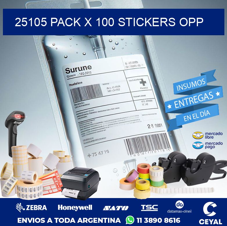 25105 PACK X 100 STICKERS OPP