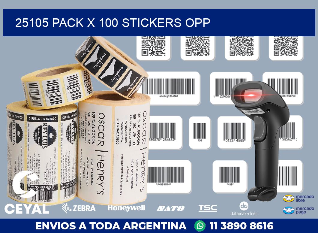 25105 PACK X 100 STICKERS OPP