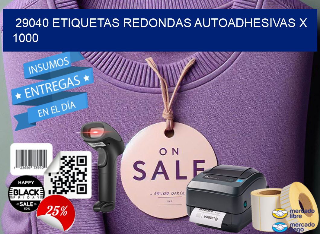 29040 ETIQUETAS REDONDAS AUTOADHESIVAS X 1000