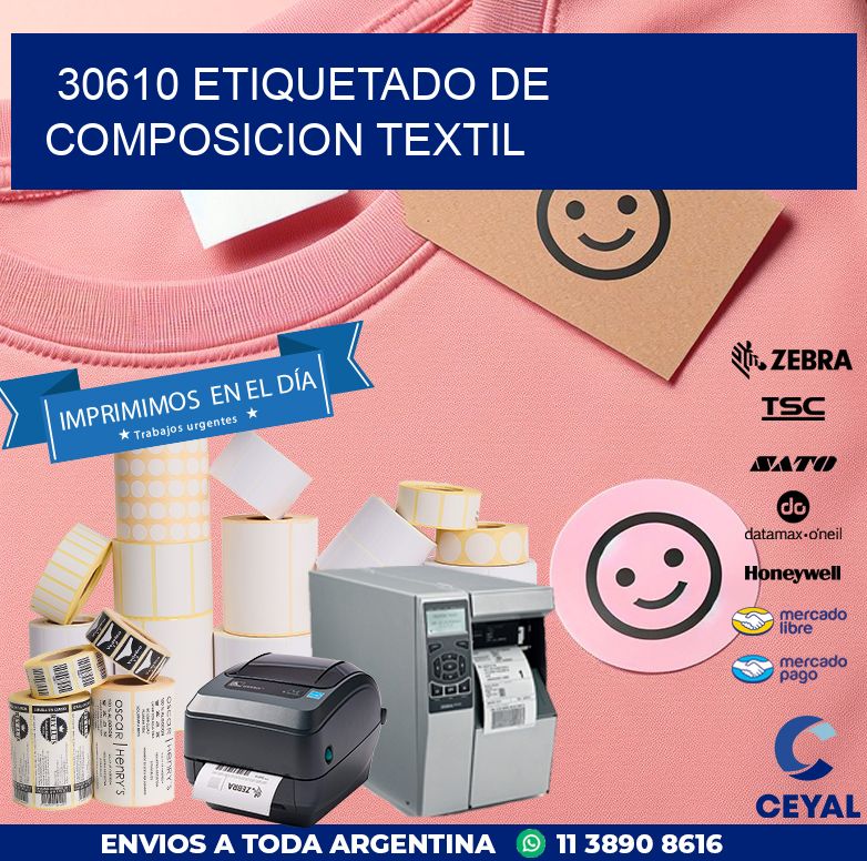 30610 ETIQUETADO DE COMPOSICION TEXTIL
