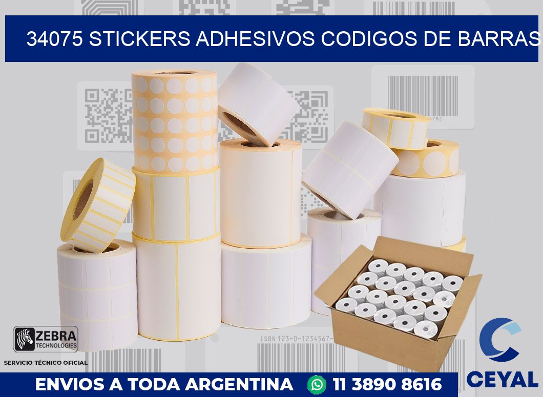 34075 stickers adhesivos codigos de barras