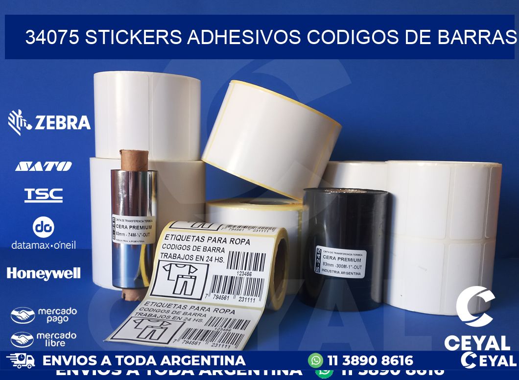 34075 stickers adhesivos codigos de barras