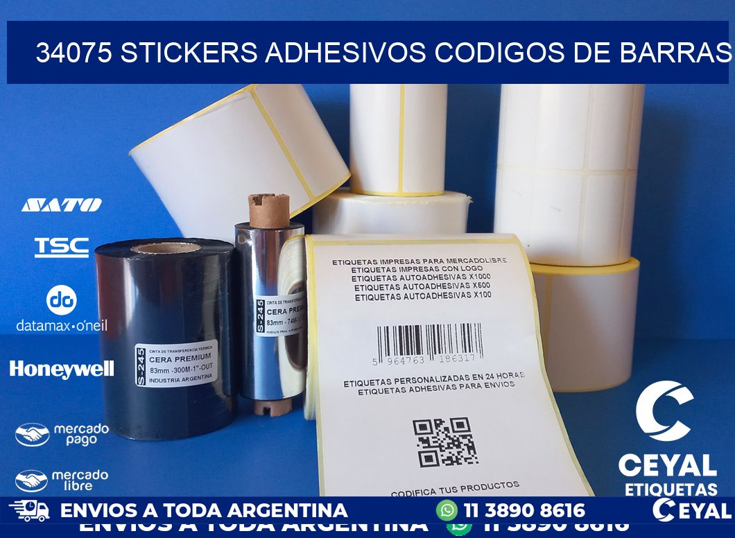 34075 stickers adhesivos codigos de barras