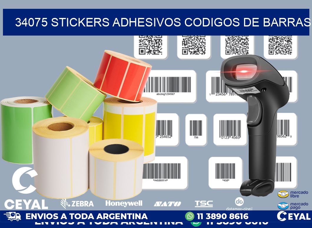 34075 stickers adhesivos codigos de barras