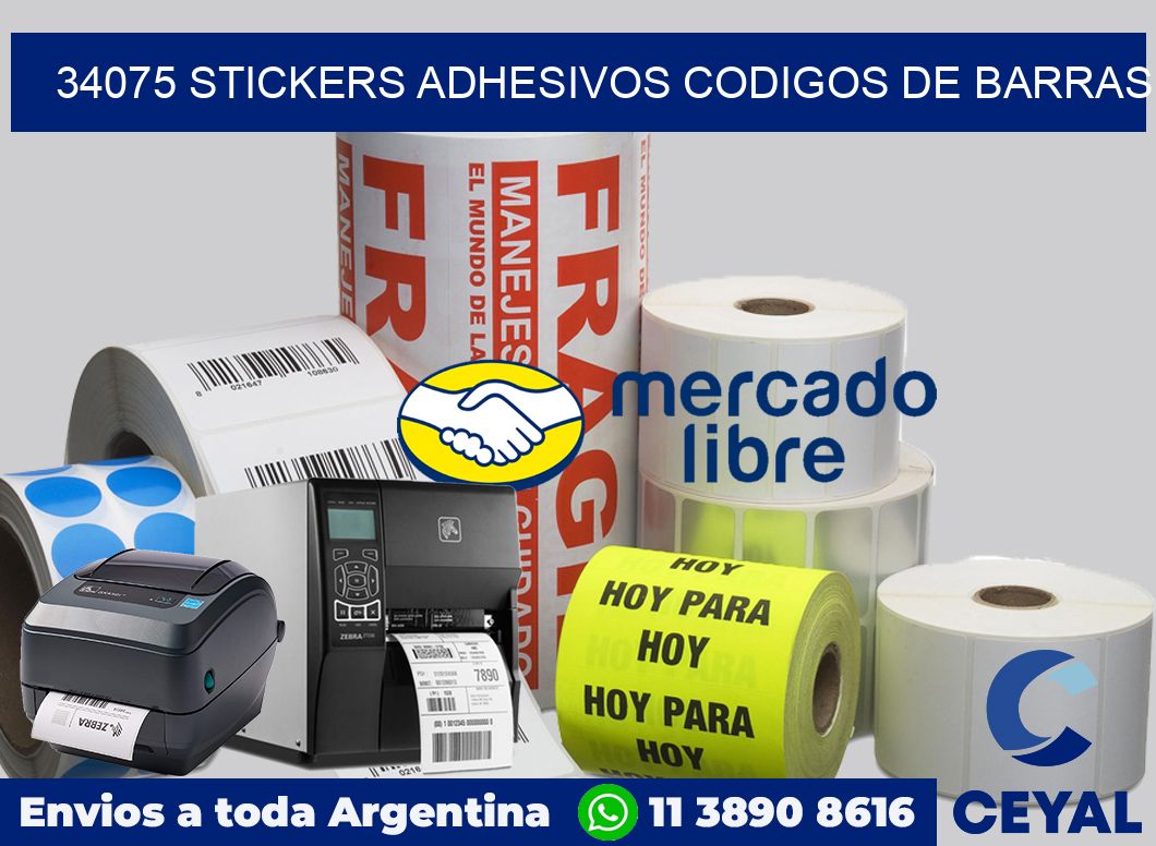 34075 stickers adhesivos codigos de barras