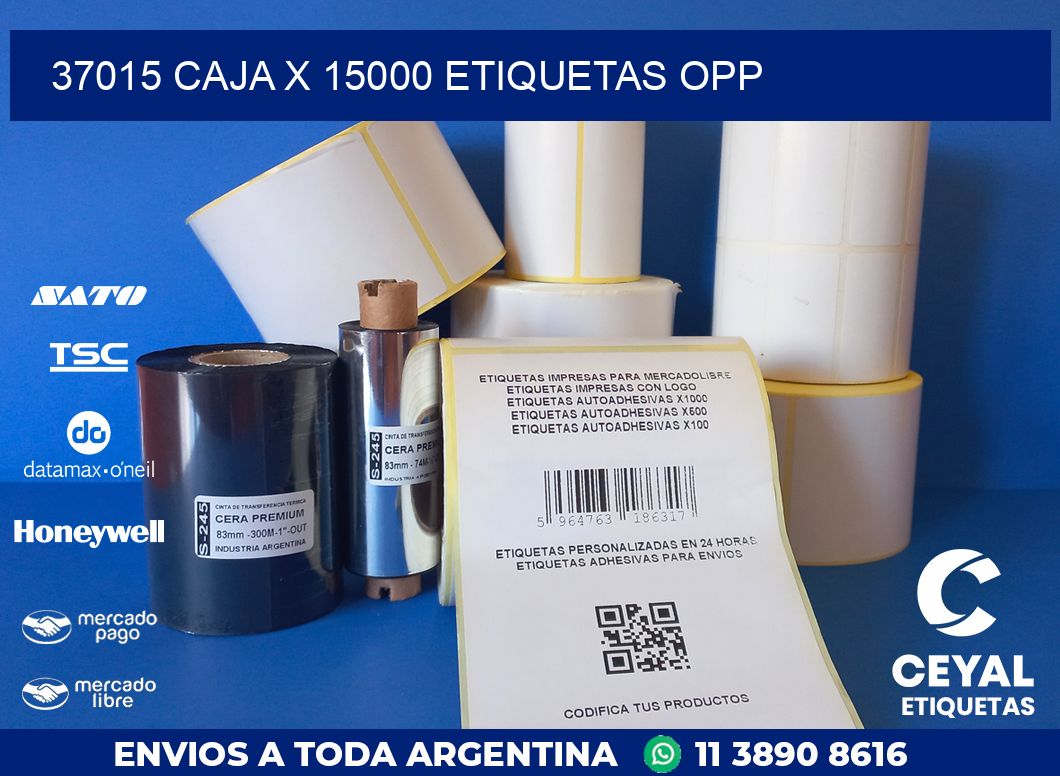 37015 CAJA X 15000 ETIQUETAS OPP