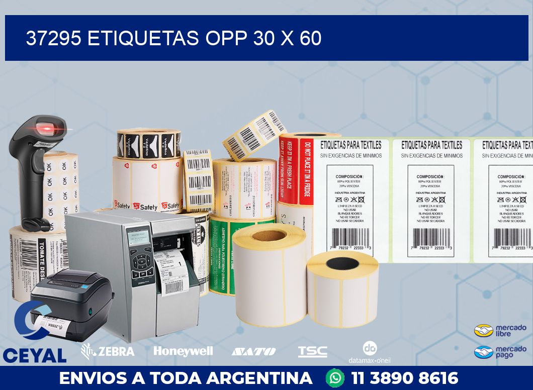 37295 ETIQUETAS OPP 30 X 60