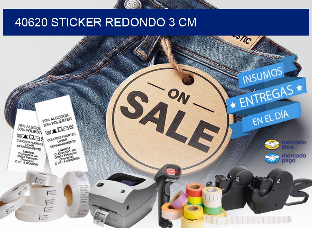 40620 STICKER REDONDO 3 CM