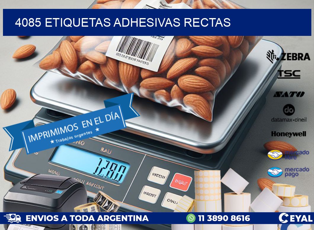 4085 ETIQUETAS ADHESIVAS RECTAS