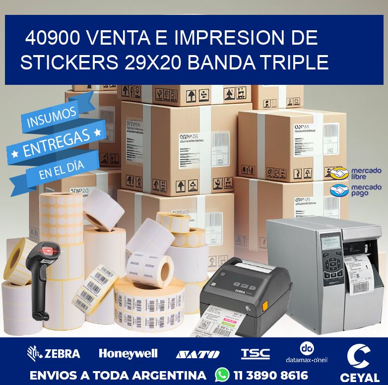 40900 VENTA E IMPRESION DE STICKERS 29X20 BANDA TRIPLE