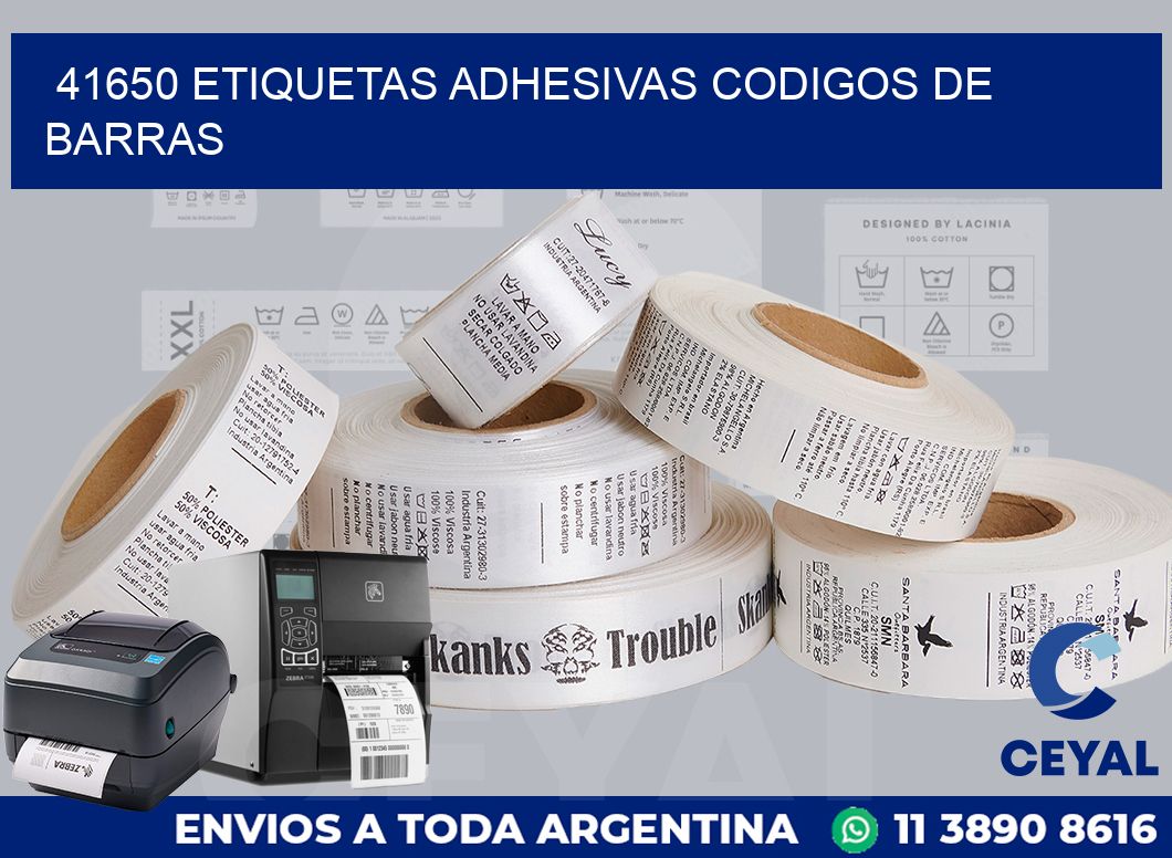 41650 ETIQUETAS ADHESIVAS CODIGOS DE BARRAS