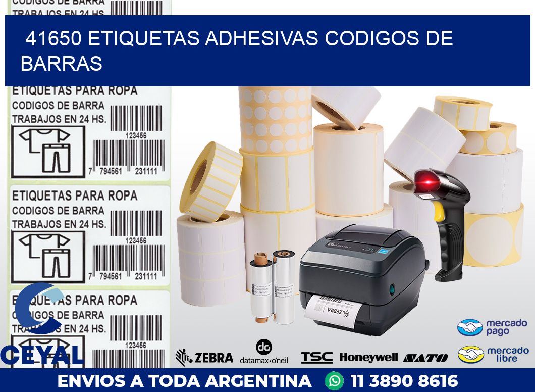 41650 ETIQUETAS ADHESIVAS CODIGOS DE BARRAS