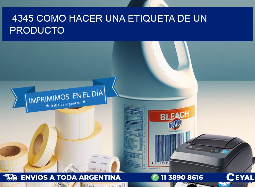 4345 como hacer una etiqueta de un producto