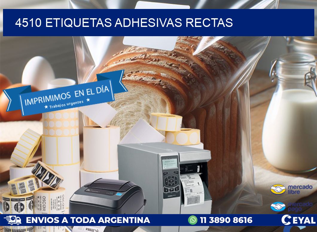 4510 ETIQUETAS ADHESIVAS RECTAS