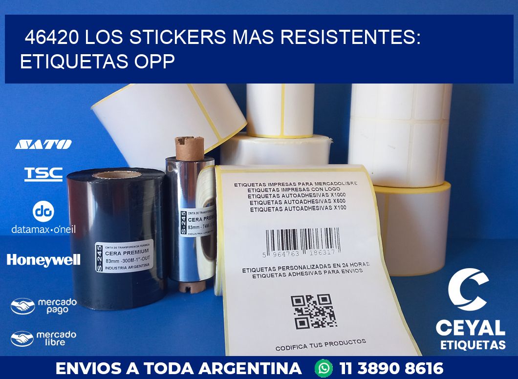 46420 LOS STICKERS MAS RESISTENTES: ETIQUETAS OPP