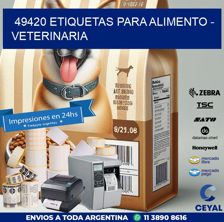 49420 ETIQUETAS PARA ALIMENTO – VETERINARIA