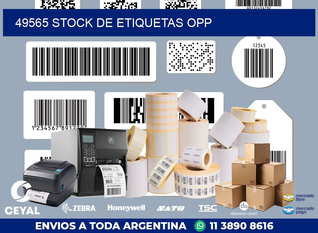 49565 STOCK DE ETIQUETAS OPP