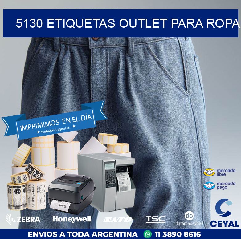5130 ETIQUETAS OUTLET PARA ROPA