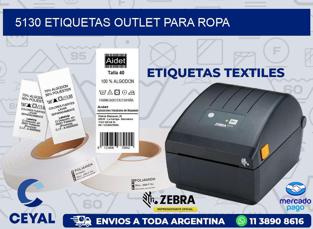 5130 ETIQUETAS OUTLET PARA ROPA