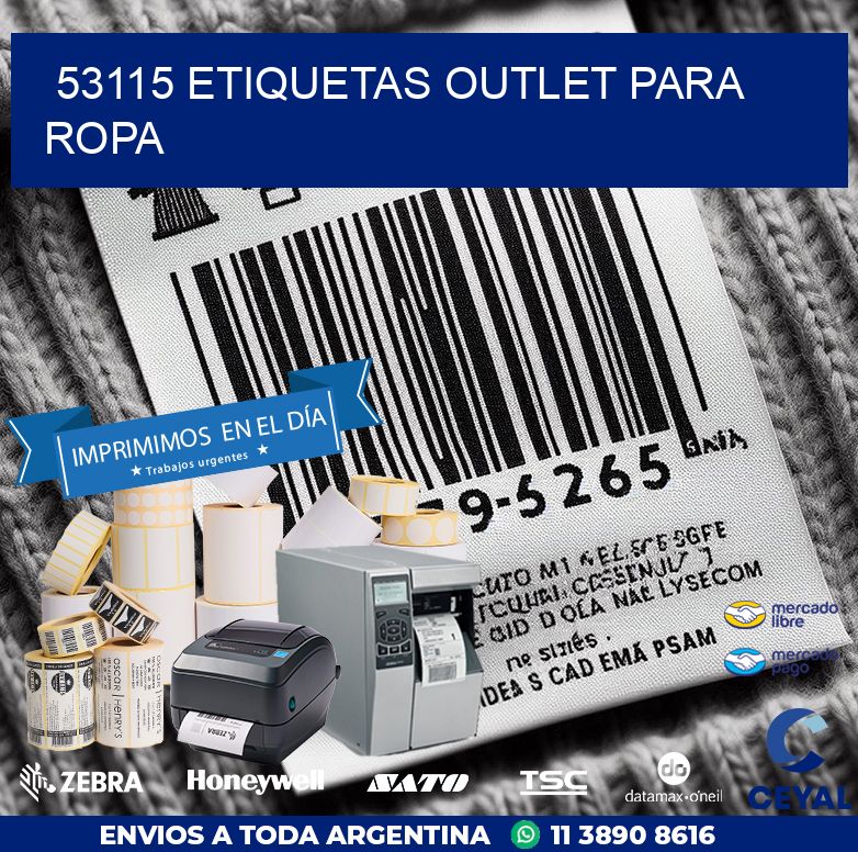 53115 ETIQUETAS OUTLET PARA ROPA
