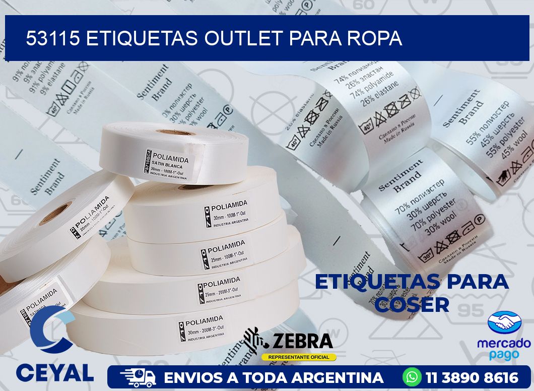 53115 ETIQUETAS OUTLET PARA ROPA
